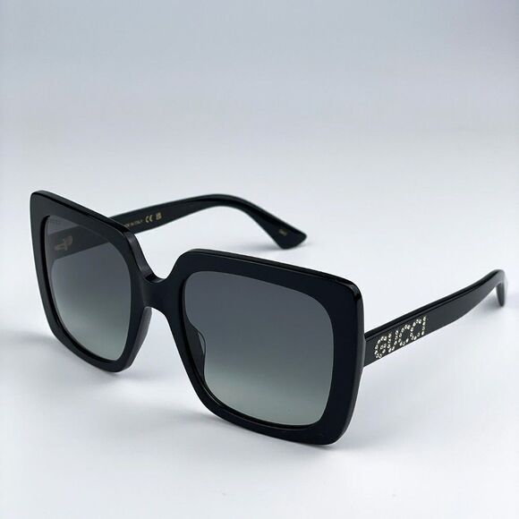 NEW Gucci GG0418S 001 Black Grey Square Women Sunglasses main image 13